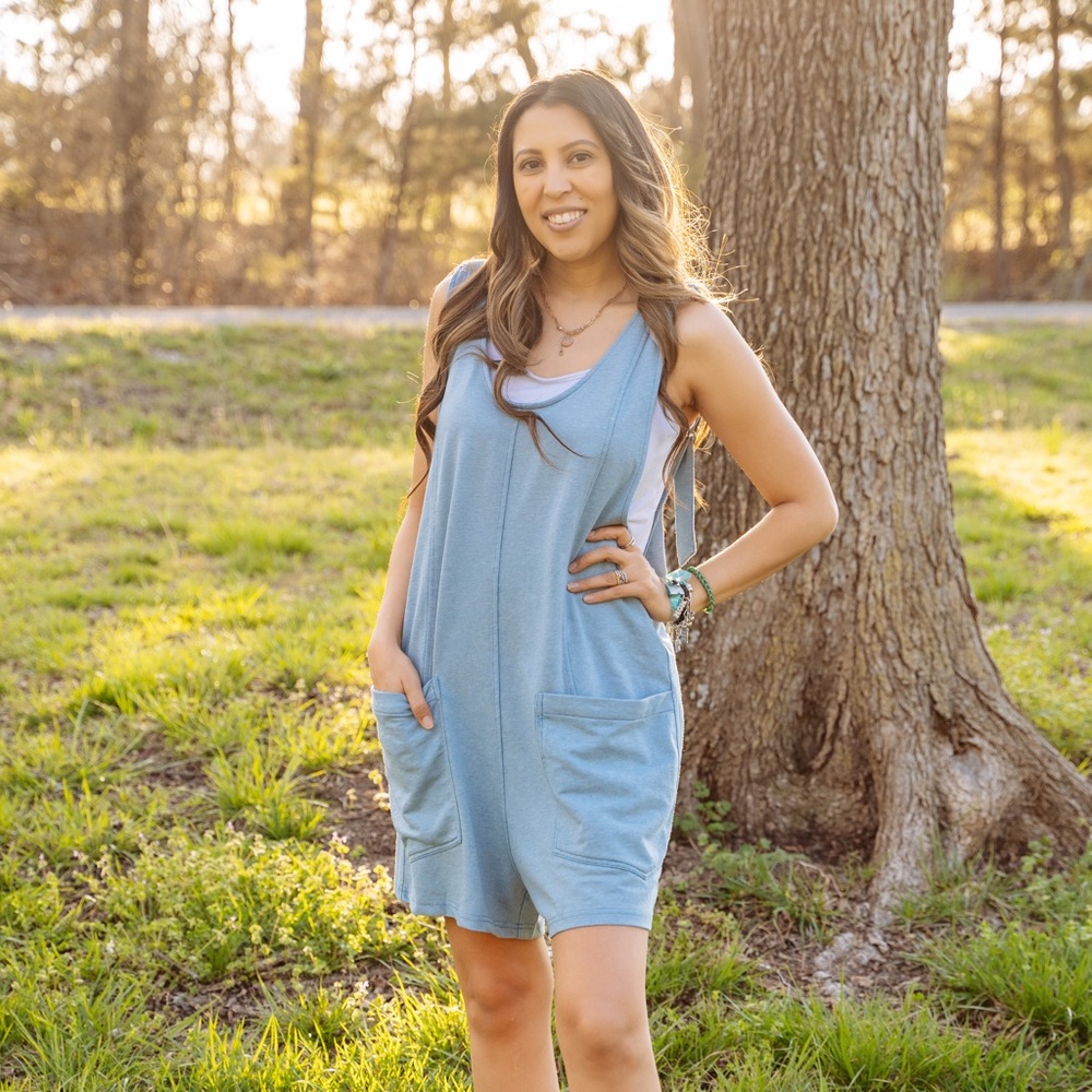 Washed Solid Romper